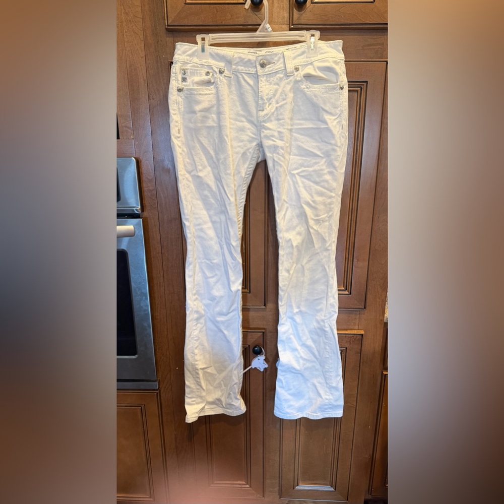 Miss Me Women's White Boot Cut Jeans